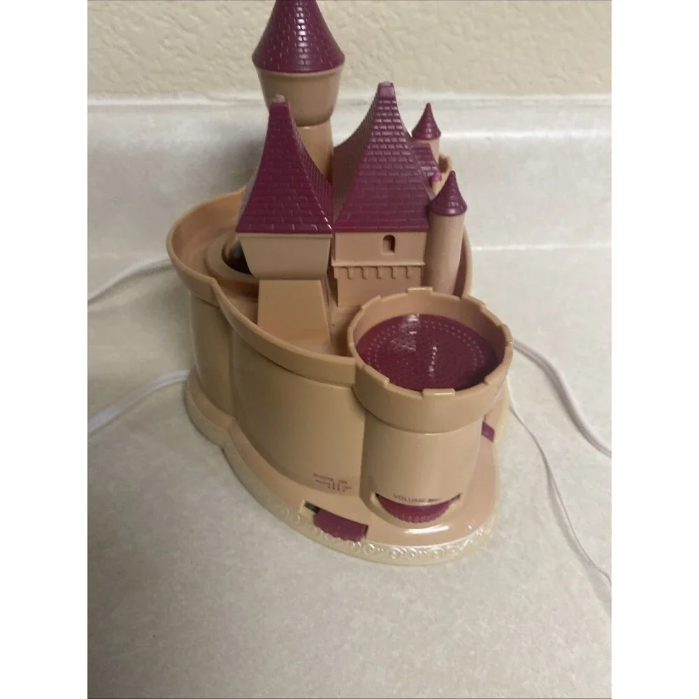Walt Disney Princess Castle Pink Am Fm Radio Alarm Clock Music/Dome Light Works